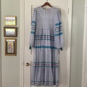 Dress is by Oliphant! Beautiful fabric that is perfect for summer days/nights.